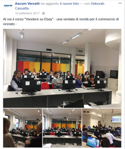 Presentazione FB corso eBay Vercelli